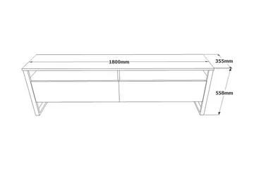 Rinorea Tv-møbelsett 180x56 cm - Grønn - Møbler - TV- & Mediamøbler - TV-møbelsett