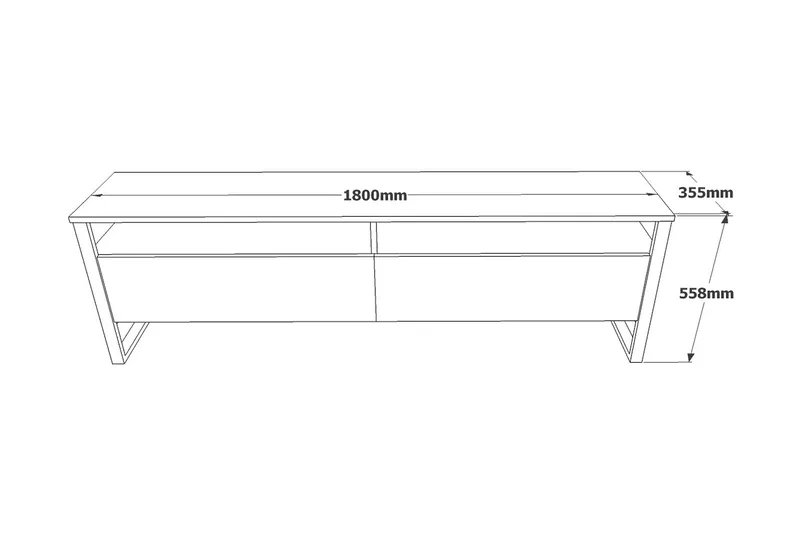 Rinorea Tv-møbelsett 180x56 cm - Grønn - Møbler - TV- & Mediamøbler - TV-møbelsett