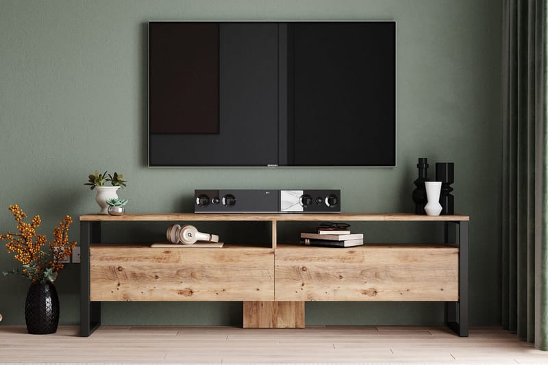 Rinorea Tv-møbelsett 180x56 cm - Grønn - Møbler - TV- & Mediamøbler - TV-møbelsett