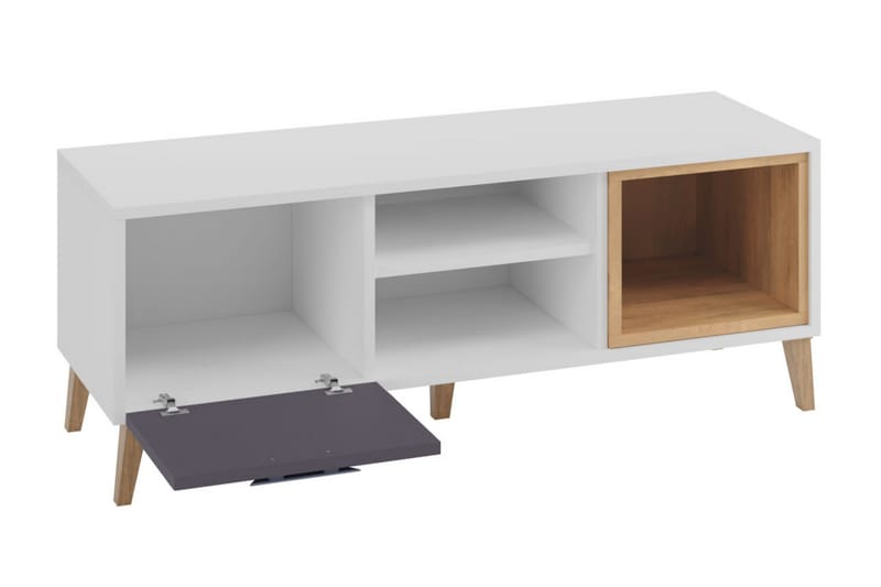 Sayuki Tv-Møbelsett 120 cm - Hvit/Grå - Møbler - TV- & Mediamøbler - TV-møbelsett