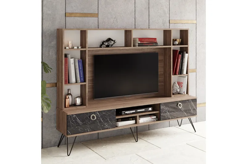 Sincerely TV-Møbelsett 180 cm - Valnøtt|Svart - Møbler - TV- & Mediamøbler - TV-møbelsett