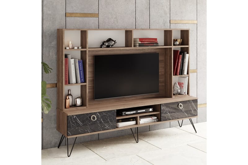 Sincerely TV-Møbelsett 180 cm - Valnøtt|Svart - Møbler - TV- & Mediamøbler - TV-møbelsett