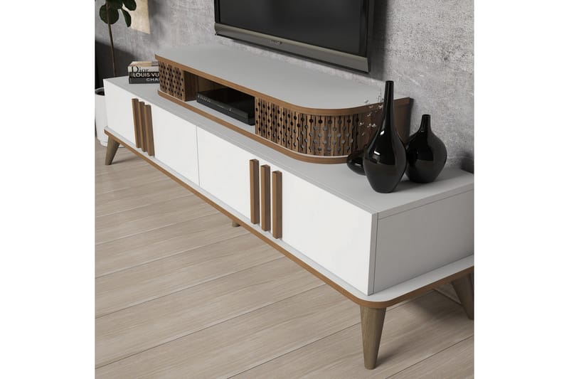 TV-Benk Amtorp 168 cm - Hvit - Møbler - TV- & Mediamøbler - TV-møbelsett