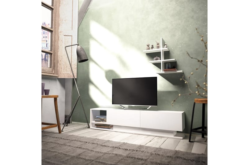 TV-Benk Dumö 180 cm - Hvit - TV-møbelsett