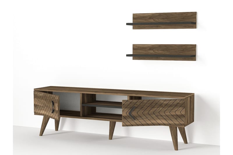 TV-benk Jospeh med vegghylle - Møbler - TV- & Mediamøbler - TV-møbelsett