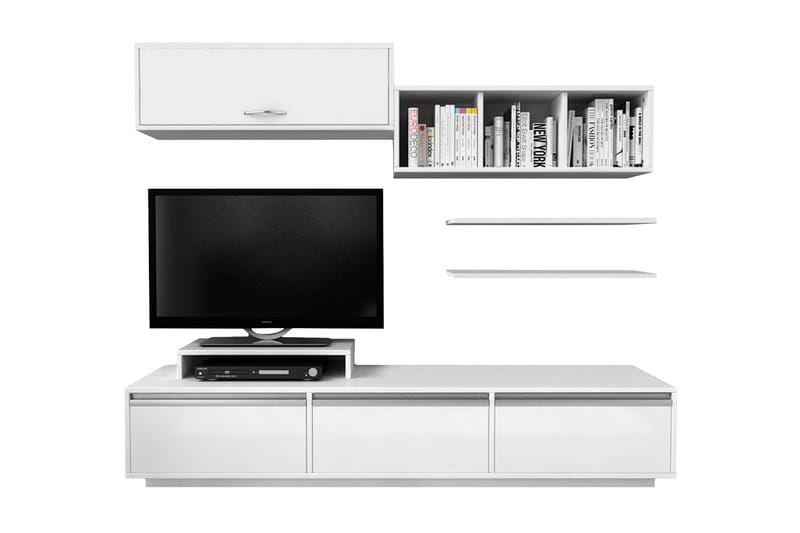 TV-benk Lalenius med Hyller 180 cm - TV-møbelsett