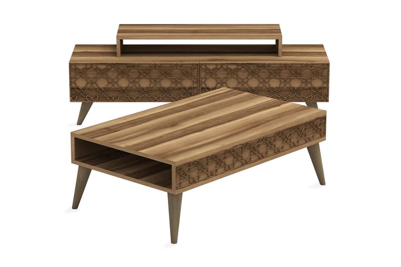 TV-Møbelsett Amtorp 140 cm - Brun - Møbler - TV- & Mediamøbler - TV-møbelsett