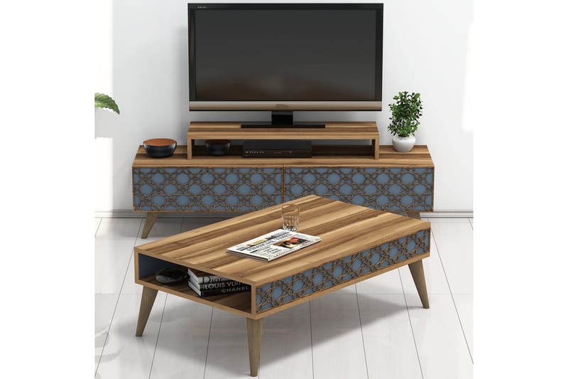 TV-Møbelsett Amtorp 140 cm - Brun - Møbler - TV- & Mediamøbler - TV-møbelsett