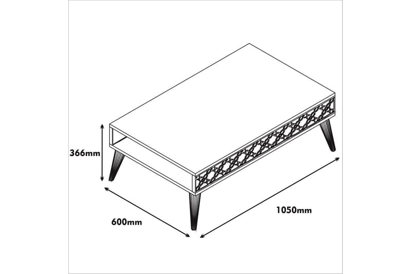 TV-Møbelsett Amtorp 140 cm - Brun|Gul - TV-møbelsett