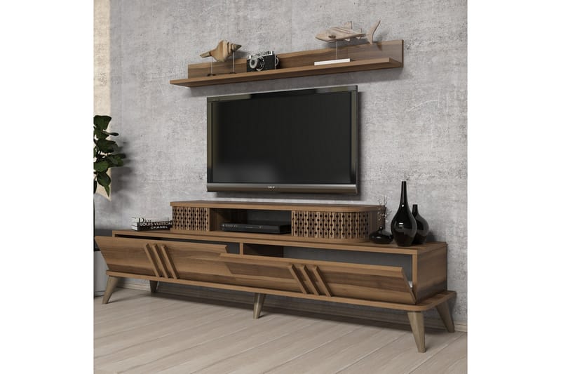 TV-møbelsett Amtorp 168 cm - Brun - TV-møbelsett