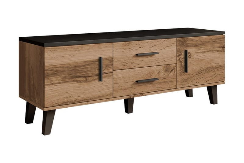 Tv-møbelsett Dudley 140 cm - Natur/Svart - TV-møbelsett