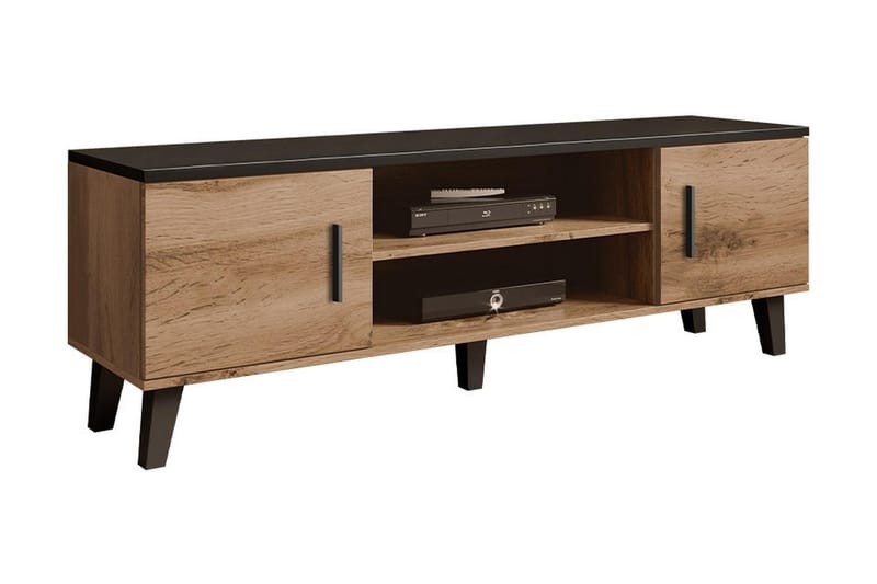 Tv-møbelsett Dudley 160 cm - Natur/Svart - TV-møbelsett