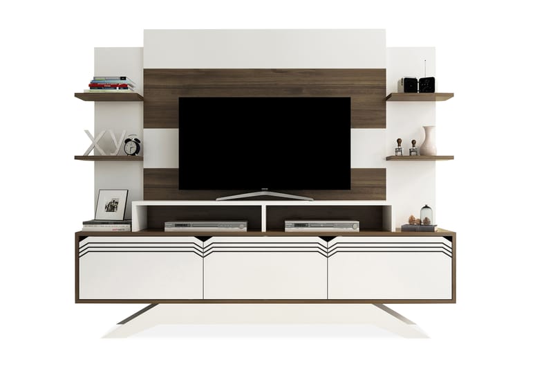 TV-møbelsett Dumö 149 cm - Hvit/Brun - TV-møbelsett