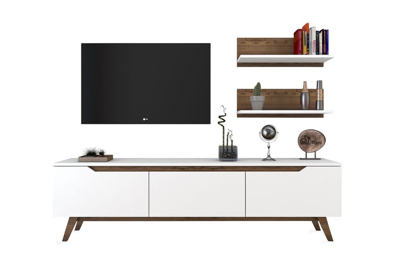 TV-Møbelsett Horveryd 180 cm - Hvit|Brun - TV-møbelsett