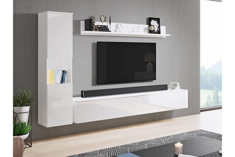 Tv-møbelsett - Hvit - TV-møbelsett