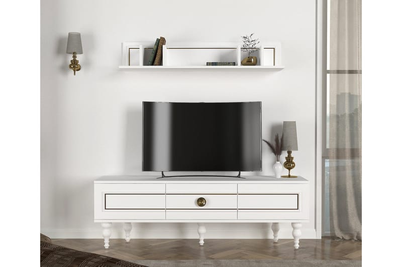 TV-møbelsett Scarletta 150 cm - Hvit - TV-møbelsett