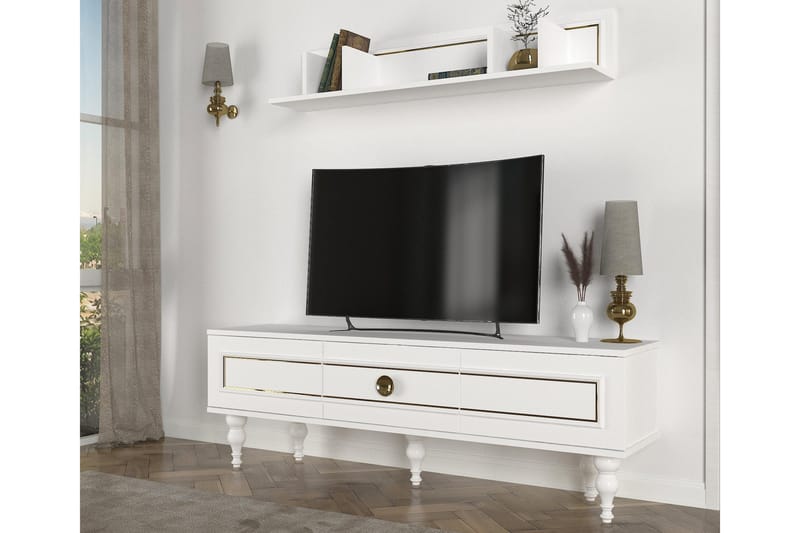 TV-møbelsett Scarletta 150 cm - Hvit - TV-møbelsett