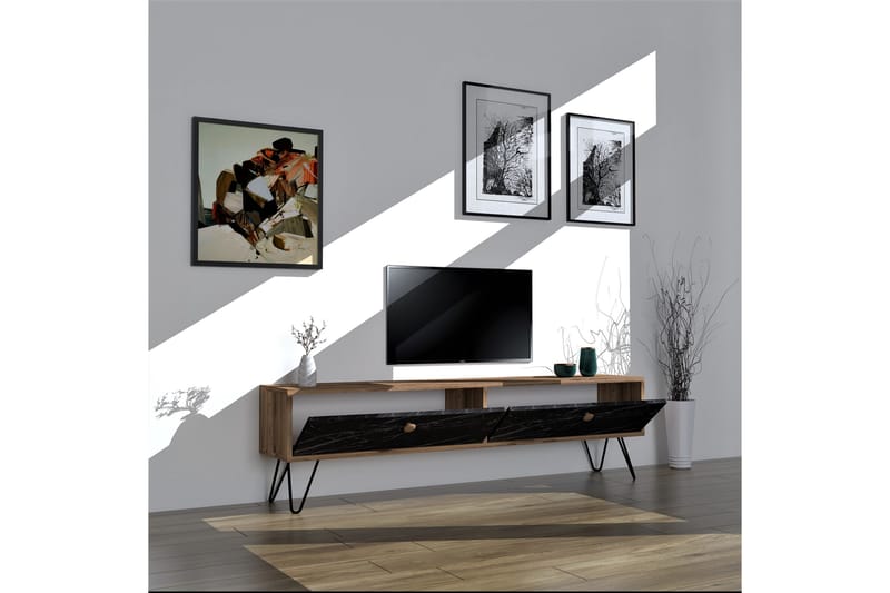 TV-møbelsett Sidenia 160 cm - Svart - TV-møbelsett