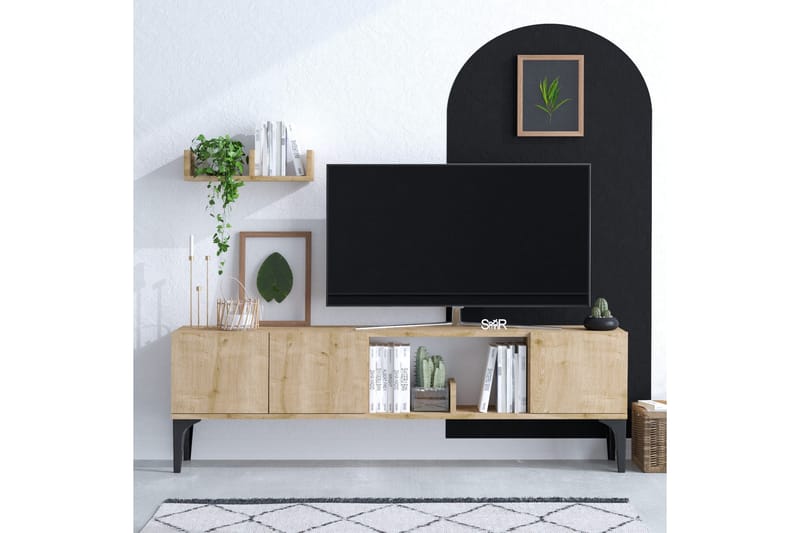 Tv-møbelsett Urgby 150x47 cm - Blå - TV-møbelsett