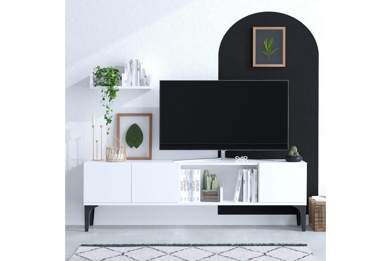 Tv-møbelsett Urgby 150x47 cm - Hvit - TV-møbelsett