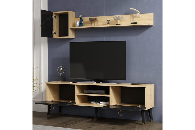 Tv-møbelsett Urgby 150x50 cm - Blå - TV-møbelsett
