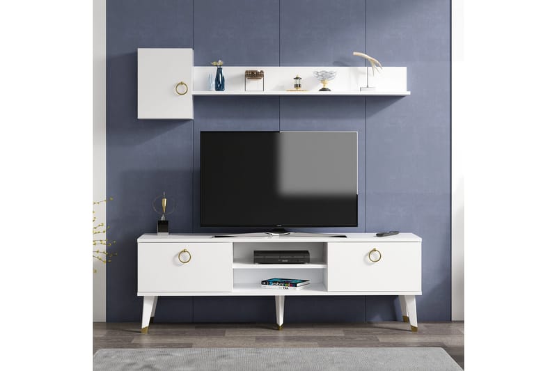 Tv-møbelsett Urgby 150x50 cm - Hvit - TV-møbelsett