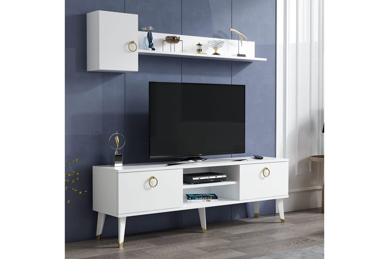 Tv-møbelsett Urgby 150x50 cm - Hvit - TV-møbelsett