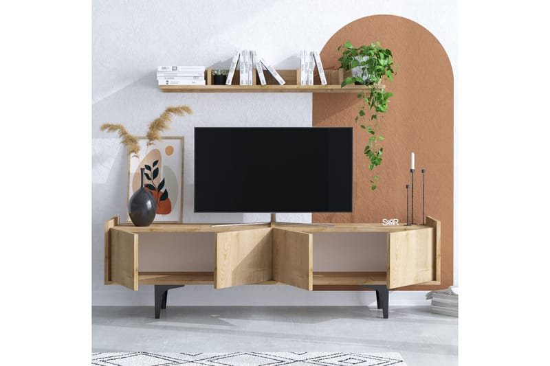 Tv-møbelsett Urgby 150x57 cm - Blå - TV-møbelsett