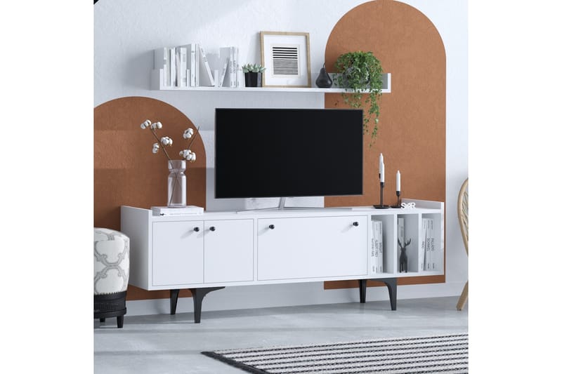 Tv-møbelsett Urgby 150x57 cm - Hvit - TV-møbelsett