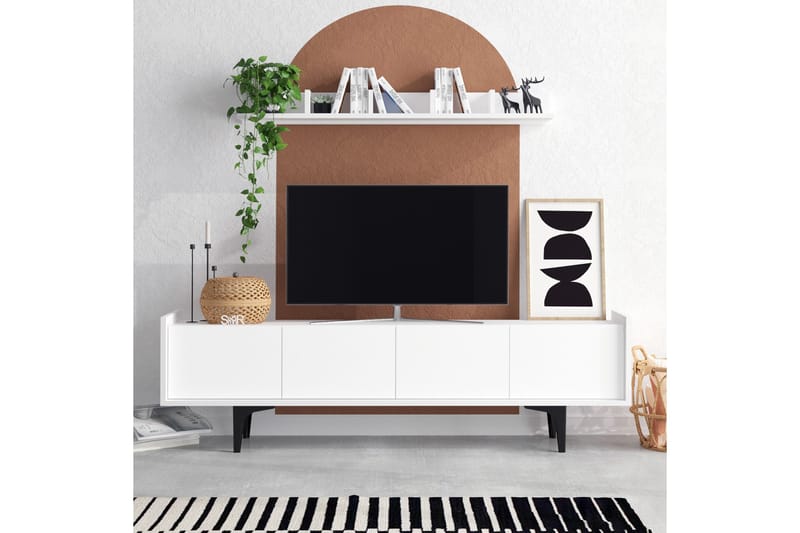 Tv-møbelsett Urgby 150x57 cm - Hvit - TV-møbelsett