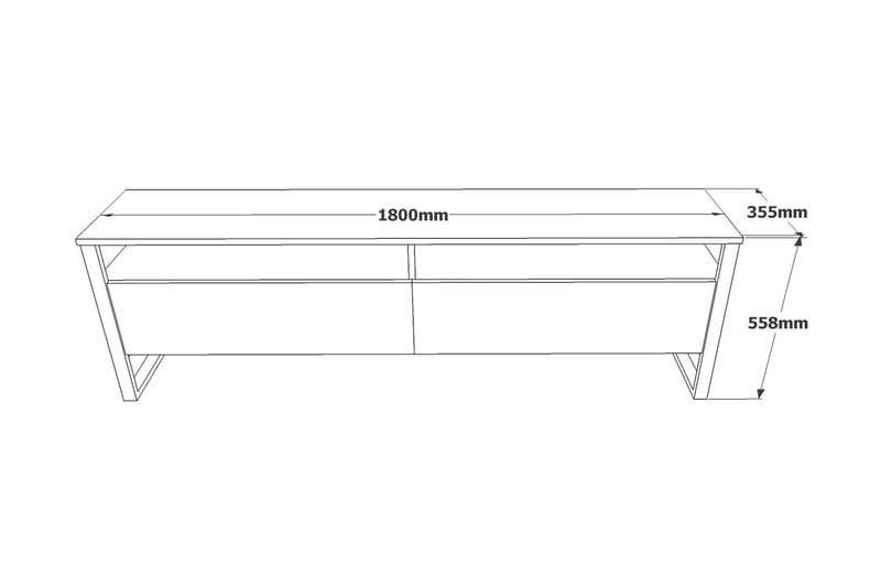 Tv-møbelsett Violaceae 180x56 cm - Grønn - TV-møbelsett