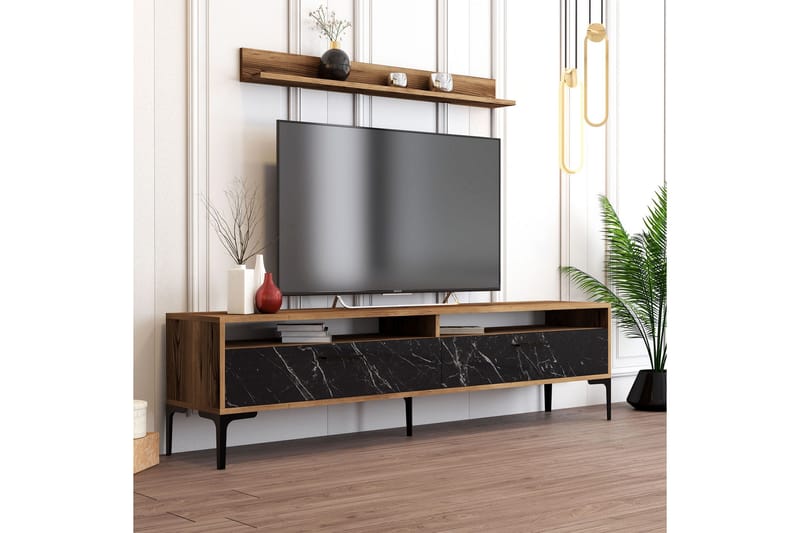 Tv-møbelsett Zakkum 180x47 cm - Brun - TV-møbelsett