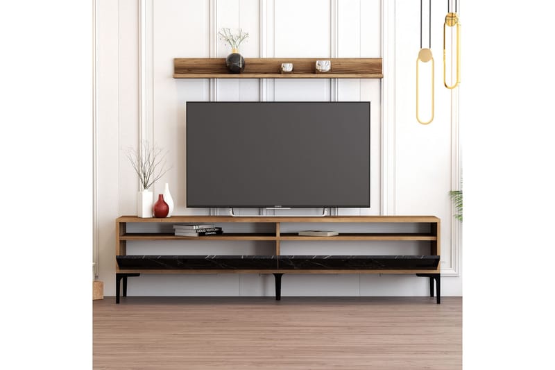 Tv-møbelsett Zakkum 180x47 cm - Brun - TV-møbelsett