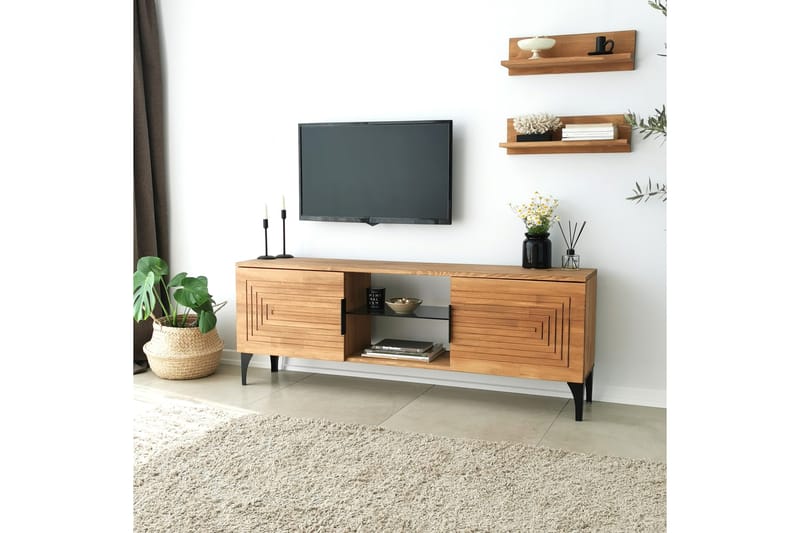 Tv-møbelsett Zakkum 50x15 cm - Brun - TV-møbelsett