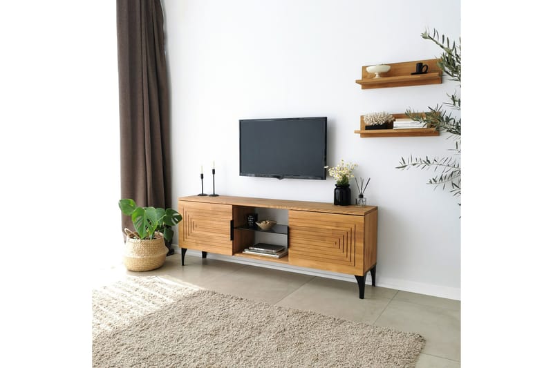 Tv-møbelsett Zakkum 50x15 cm - Brun - TV-møbelsett