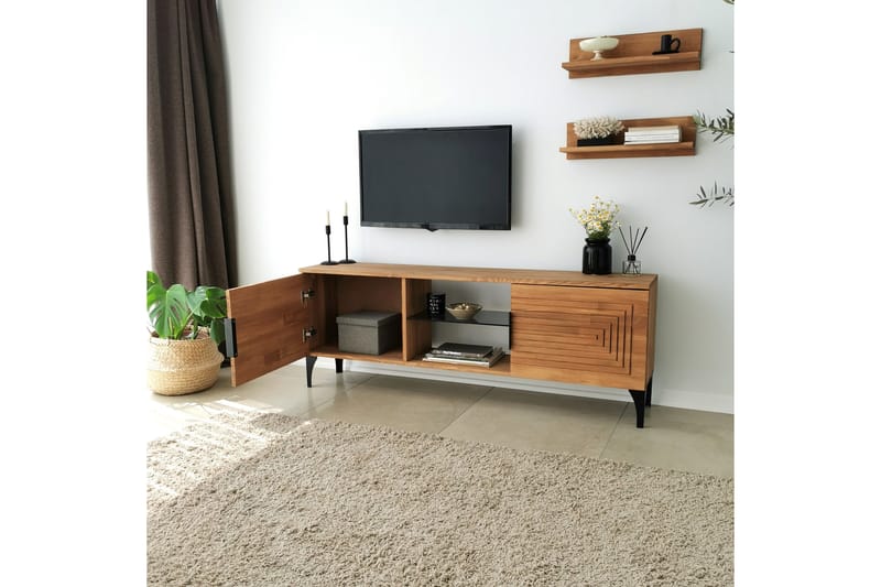 Tv-møbelsett Zakkum 50x15 cm - Brun - TV-møbelsett