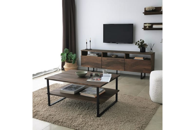 Tv-møbelsett Zakkum 50x15 cm - Brun - TV-møbelsett