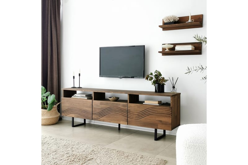 Tv-møbelsett Zakkum 50x15 cm - Brun - Møbler - TV- & Mediamøbler - TV-møbelsett