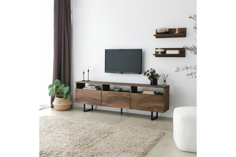 Tv-møbelsett Zakkum 50x15 cm - Brun - Møbler - TV- & Mediamøbler - TV-møbelsett