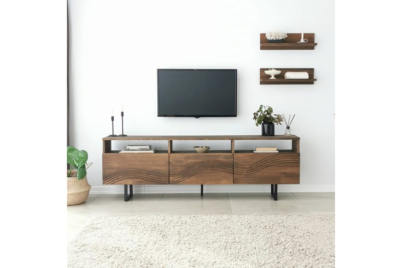 Tv-møbelsett Zakkum 50x15 cm - Brun - Møbler - TV- & Mediamøbler - TV-møbelsett