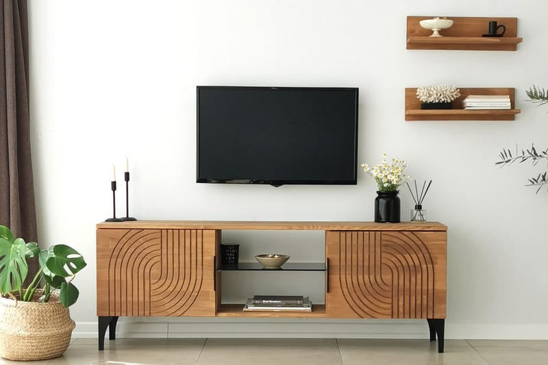 Tv-møbelsett Zakkum 50x15 cm - Brun - TV-møbelsett