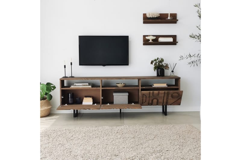 Tv-møbelsett Zakkum 50x15 cm - Brun - TV-møbelsett