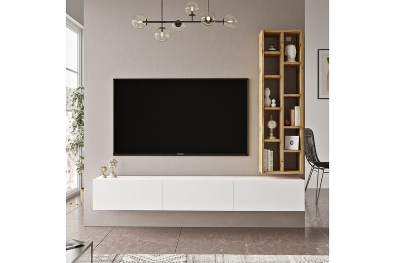 TV-møbelsett Zeliv 175 cm - Natur / Hvit - TV-møbelsett