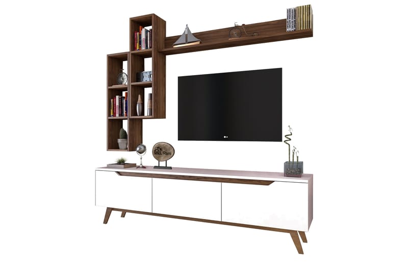 Virkesbo TV-Møbelsett 180 cm - Beige - Møbler - TV- & Mediamøbler - TV-møbelsett