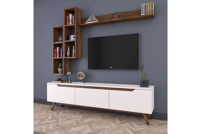 Virkesbo TV-Møbelsett 180 cm - Beige - Møbler - TV- & Mediamøbler - TV-møbelsett