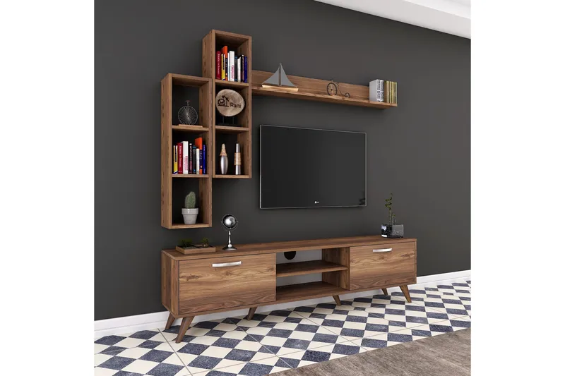 Virkesbo TV-Møbelsett 180 cm - Brun - Møbler - TV- & Mediamøbler - TV-møbelsett