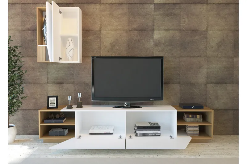 Zebrai TV-benk med Skjult Oppbevaring - Møbler - TV- & Mediamøbler - TV-møbelsett