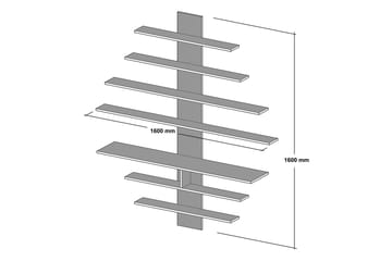 Zebrai Vegghylle for Mediaoppbevaring - Møbler - TV- & Mediamøbler - TV-møbelsett
