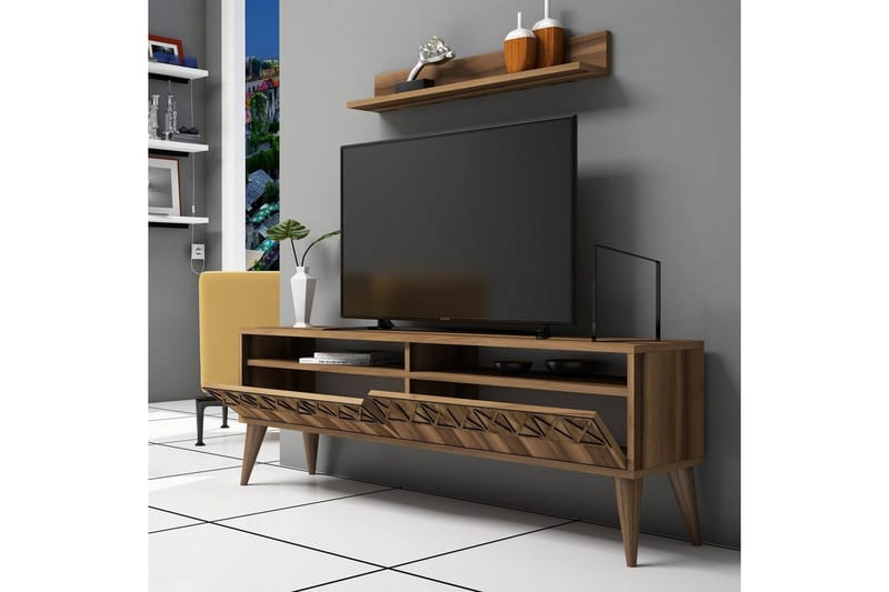 TV-møbler Raffoldt 150 cm - Valnøtt - TV-møbelsett