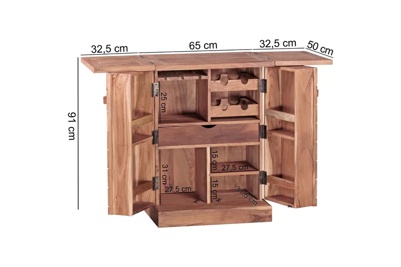 Cluett Barskap - Brun - Oppbevaring - Skap - Oppbevaringsskap